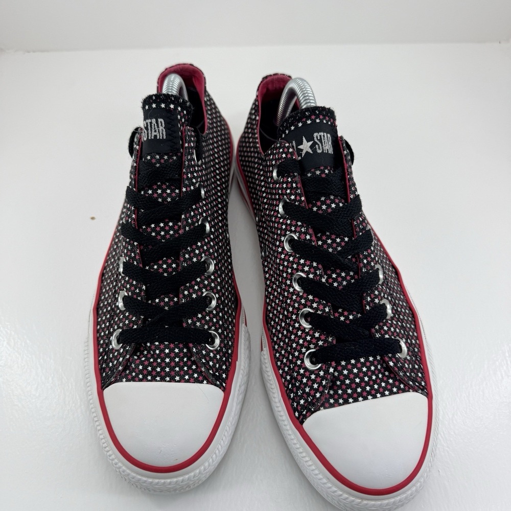 Converse Chuck Taylor All Star Women 10 Black Pink Star Print Low Top Sneakers - Picture 5 of 14